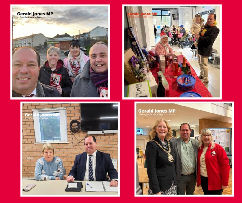 Images of Gerald Jones and others in various locations.