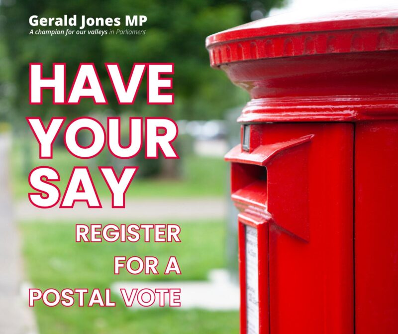 Image of a post box and text.