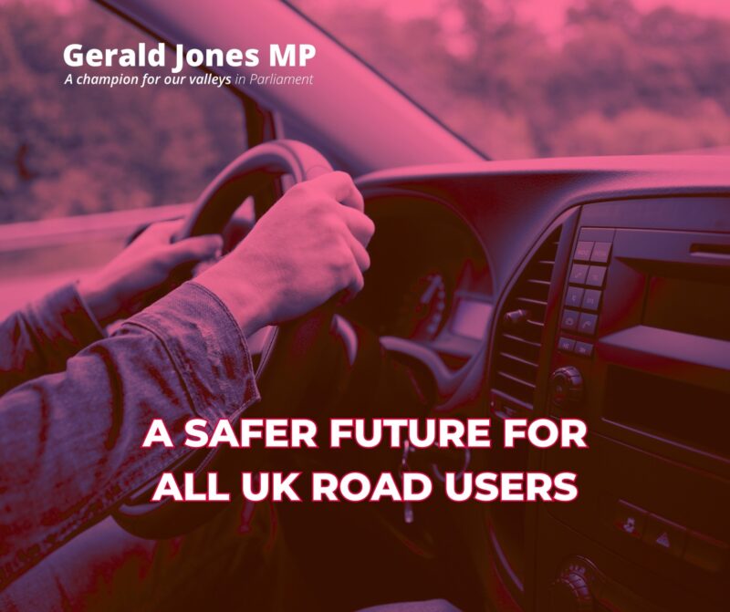 Image of someone driving and text.