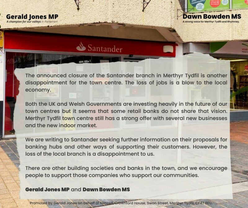 Image of Santander Bank and text.