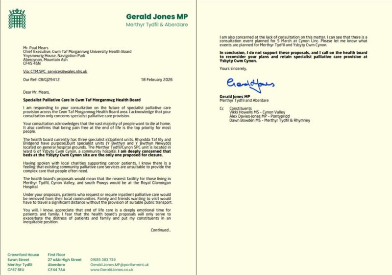 Image of the letter written.