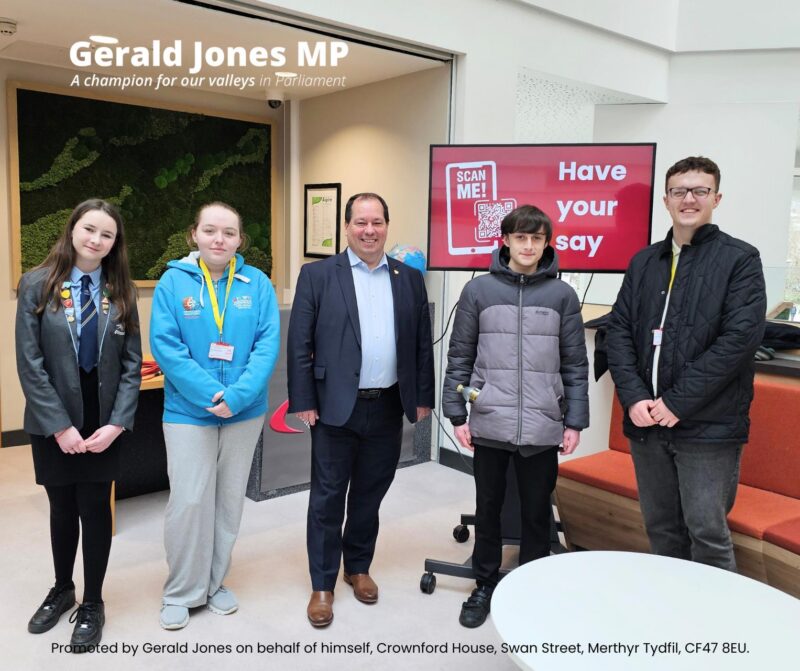 Image of Gerald Jones with the Youth Cabinet.