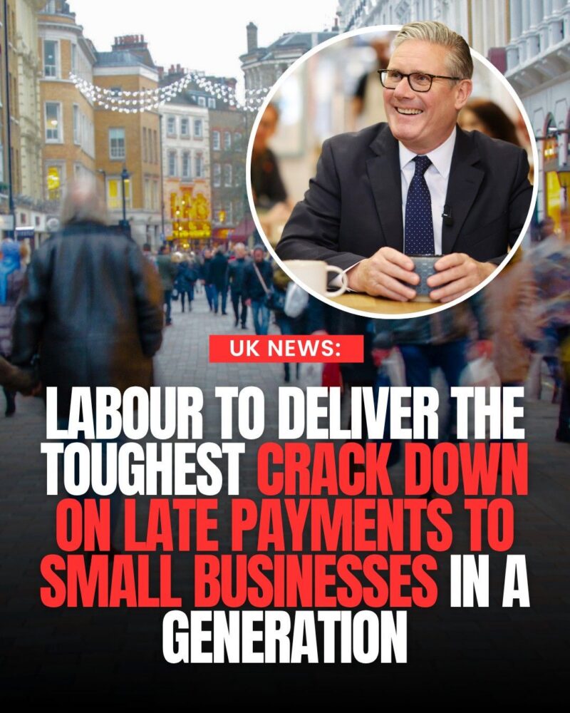 Image of Keir Starmer, a high street and text.