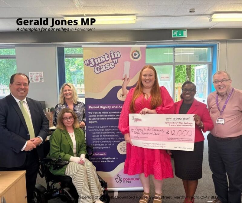 Image of Gerald Jones MP with the team.
