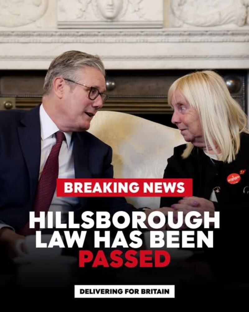 Image of Keir Starmer with Margaret Aspinall. 
